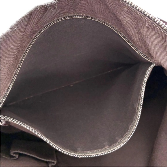 Gucci Dark Brown Embossed Leather Shoulder Bag - Picture 7 of 11